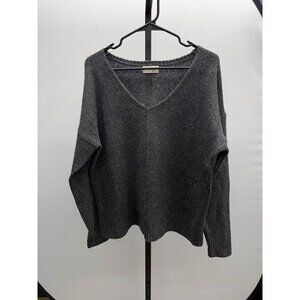 BeCool Dark Grey Wool Blend V-Neck Sweater